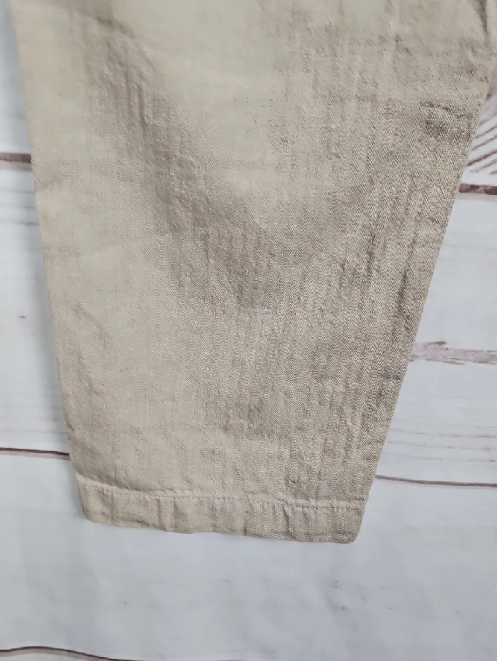 Banana Republic Slim Fit Linen Blend Pants Men's 33x34 Tan/Khaki